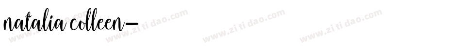 natalia colleen字体转换